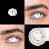 Popxstar  1 Pair Contact Lenses for Eyes Cosplay Lenses Anime Lenses Anime Accessories Halloween Lenses Black Lenses Pink Lens