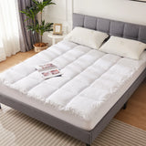 Popxstar Twin Full Size Mattress Pad Cover for Sleepers Extra Thick 5D Mattress Topper Plush Pillow Top with 8-19 Inch Deep Pocket
