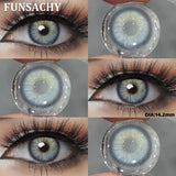 1 Pair Gray Lenses Colored Contacts for Eyes 14.0mm~14.5mm Contact Lenses Hazel Lenses Natural Beauty Cosmetic New Lens