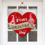 Popxstar 2024 Valentine's Day Love Heart Door Sign Pendants Welcome 14 February Lovers Party DIY Be Mine Happy Valentine Party Home Decor