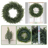 Popxstar spring decor SIA FLOWER Cedar Artificial Flower Ring PE Material Cedar Grass Ring Artificial Plants Garden Decor Home Decor