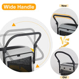 Dog Stroller for 2 Dogs Pet Jogger Wagon Travel Carriage with Zipper Divider and 4 Wheels Foldable Rolling Pet Carrier Cart Pram