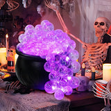 DIY Bubbling Cauldron Set Halloween Decorations Indoor ,8 Inches Black Plastic Bowl Decoration for Home Kitchen Room Party Table