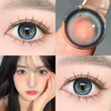 Popxstar 1 Pair/2pcs Lenses Blue Series Beauty Contact Lenses for Eyes Comestics Natural Pupil Eye Color Lens Myopia Brown Lenses