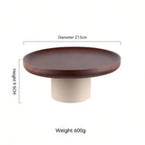 Popxstar  Japanese Cake Fruit Tray Wood Egg Tray Dessert Storages Shelf Ceramic Tall Footed Snack Decorative Tray Kitchen Accessories