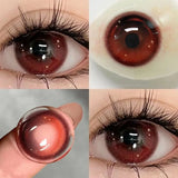 Popxstar 2Pieces Color Contact Lenses Bling Pupil Beauty Cosplay Color Circle Lens Yearly Galaxy Colour Contacts with Box