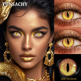 Popxstar  Cosplay White Contact Lenses for Eyes Anime Role Playing Lens Halloween Cosplay Black Contacts Yearly Cosmetics Pupils