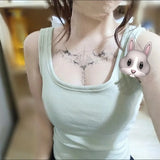Herbal Cross Chain Temporary Tattoo for Woman Sexy Fake Tattoo Punk Art Tattoo Sticker Waterproof Y2K Tatuajes Temporales
