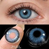 Popxstar  1Pair Contact Lenses For Eyes Color Natural Blue Brown  Beauty Yearly Cosmetic Contacts Eyes Makeup Eye Contacts Lens
