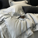 Popxstar  1000TC Egyptian Cotton Brushed Autumn Winter Luxury Embroidery Bedding Set Duvet Cover Flat/Fitted Bed Sheet Pillowcases 4Pcs