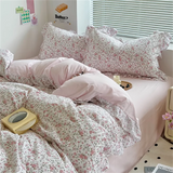 New Cotton A Class Embroidery Four-Piece Set - Brown Sheet Bed Cover Girls Quilt Cover
