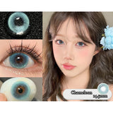 2pcs New Fashion Pink Colored Contacts Lenses for Eyes Cosmetic Blue Contact Lenses with Diopters 0~-8.00 Degree Lens