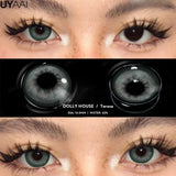 Popxstar Colored Contacts Lenses Natual Pupils for Eyes Natural Look Eye Contacts Grey Fashion Lenses Beauty Green Eye Color Lens