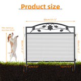 5Panels Decorative Garden Fence Animal Barrier with Safety Latch Arched Flower Bed Edging for Yard Patio Outdoor Decor Metal Border Panel Fencing