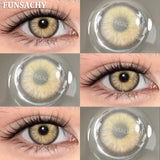 Popxstar  1 Pair New Color Contact Lenses for Eye Beautiful Pupil Fashion Blue Soft Lenses Gray Natural Contacts Yearly Cosmetics