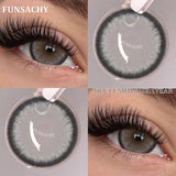1 Pair Brown/Gray Color Contact Lenses Beautiful Pupils Cosmetic Korean Fashion Natural Eye Contacts Doll Black Lenses
