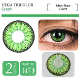 Popxstar  -1pair(2pcs) Color Contact Lenses Halloween Beautiful Eye Cosmetic Cosplay Contact Lens Multicolored Art lens (Dia:14.5m)