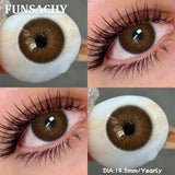 1 Pair Brown Color Contact Lenses for Eyes Big Eyes Natural Lenses Beautiful Pupils Cosmetics Gray Lens Color Women
