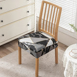 Flowers Print Chair Seat Covers Removable Washable Anti-Dust Stretch Spandex Dining Room Upholstered Chair Cushion Slipcover