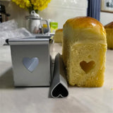 Popxstar Long Cake Baking Pan Non-Stick Flowing Heart Cake Mold Aluminium Alloy Square Bread Loaf Pan With Center Tube DIY Baking Tools