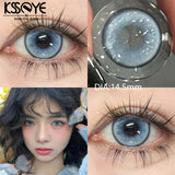 Popxstar  2Pcs New Product Best Selling Contacts Colored Lenses Myopia Degree -0.00 to -8.00 Blue Green Series Soft Lens