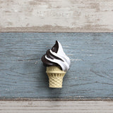 Popxstar Simulation Ice Cream Refrigerator Stickers Fruit Flavor Cone Refrigerator Decoration Photo Wall Resin Gift Children's Toys