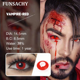 Popxstar  Cosplay Vampire Red Contact Lenses Anime Cosplay Halloween Lenses Cosmetic Colorful Multicontacts White Black Softlens