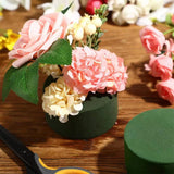Popxstar Oasis Wet Foam Cylinders Floral Mud Flower Foam Brick Wedding Flower Holder Handle Bridal Foam Roses Flowers Home Decoration