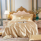 Popxstar High End Queen Duvet Cover Set Silky Soft Cozy King Size Bedding Set Luxury Polyester Satin Smooth Single Double Bedding Sets
