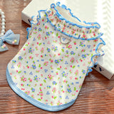 Pet Supplies Cute Puppy Floral Vest Breathable Soft Cat Cake Skirt Thin Design Pet Princess Dress For Dogs and Cats