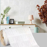 Popxstar 70cm*1m 3D Soft Foam Brick Wallpaper Sticker Roll DIY Self Adhesive Living Room Home Kitchen Bathroom Decorative Wall Paper