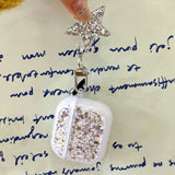Popxstar Glitter Sequins Bling Earphone Case For AirPods 1 2 3 4 Protective Cover Funda with Keychain for Apple Airpods 3rd 4th Gen Pro 2