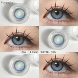 Popxstar  2Pcs New Color Colored Contact Soft Circular Lenses Beauty Pupil Brown Series Eyes Makeup Blue High Quality Softlens