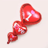 Popxstar 1pcs heart string LOVE aluminum film balloon Valentine's Day wedding decoration