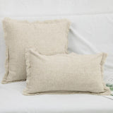 Cotton Linen Cushion Covers with Tassels, Euro Flax, Decorative Throw Pillow Cover, Boho Shabby Chic Style, 45x45cm, 30x50cm 1Pc