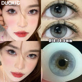 Popxstar  1Pair New Color Contact Lens Korea Pupils Nature High Quality Myopic Gray Lens Blue  Eyes - 0.00 to- 8.00 Diopter Lenses