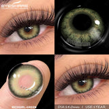 Natural Brown Eyes Lenses 2pcs Colored Contact Lenses for Eyes Blue Eye Contacts Gray Beauty Pupil Yearly Green Lenses