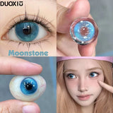 Popxstar 1Pair Hot Sale 2PCS Myopia Colored Contact Lenses Degree Grade 0~-8.00  Green Beauty Pupil Soft Korean Cosplayer