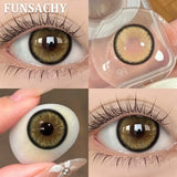 1 Pair Blue Color Contact Lenses Natural Brown Lenses Gray Beautiful Pupils for Eyes Women Cosmetics Eye Contacts Lens