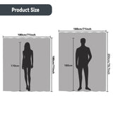 Popxstar Thick PEVA Clear Shower Curtain with 12Hooks Waterproof Bathtub Bathing Cover Mildewproof Modern Bathtub Partition Curtain