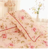 2pcs 48x74CM pastoral style Cotton printed pillowcase Ruffle pillow case garden small floral pillow cover Bedding cushion cases