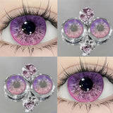 Popxstar 2pcs Cosplay Myopia Color Contact Lenses Anime Diamond Pupil 6months Halloween Cute Eye Circle Lens 14.2mm