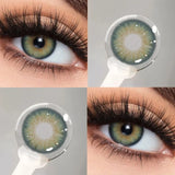 2pcs Fashion Color Contact Lenses for Eyes with Degree 0~-8.00 Myopia Lenses Brown Iris Lens Grey High Quality Lenses
