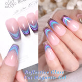Popxstar 10ml Rainbow Purple Water Light Cat Magnetic Gel Nail Polish Shining Sliver-light Holographics Semi Permanent UV Gel