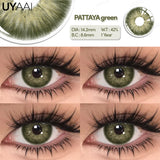 Popxstar  1 Pair Fashion Lenses Colored Contact Lenses for Eyes Beauty Green Eyes Lenses Natural  Brown Lens Grey Lens