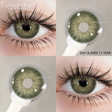 Popxstar  1 pair Colorcon Contact Lenses for Eyes Black Lenses Beautiful Cosmetic Pupil Blue Lenses Big Eyes Contacts Lens Yearly