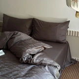 Popxstar  New Chines Style 100% Cotton Satin Jacquard Duvet Cover Set Super Luxury Soft Silky Bedding Set Queen Quilt Cover and Pillowcase