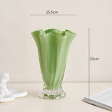 Vegetable glass vase transparent hydroponics dried flowers flower arrangement ornament desktop decoration living room home