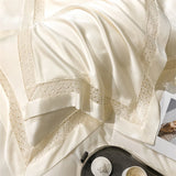 Popxstar  800TC Lyocell Eucalyptus Fiber Soft Silky Cool Feeling Bedding Set Glossy Duvet Cover Bed Sheet Sheet Pillowcases 4Pcs