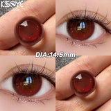 2PCS Red Contact Lenses with Prescription Beauty Pupils Natural Soft Eye Pink Lenses Makeup Cosplay Fast Shipping Yearly